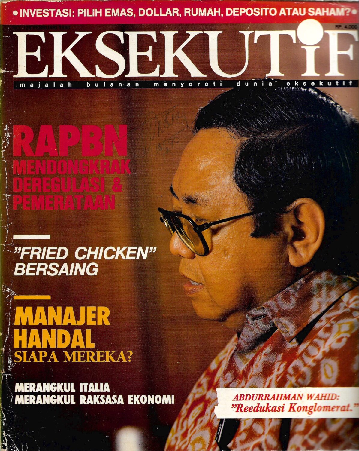 Eksekutif, Februari 1990